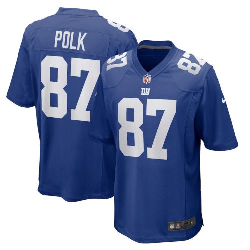 Makai Polk 87 New York Giants Home Game Player Jersey - Royal