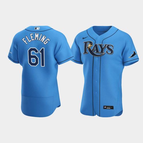 Men's Tampa Bay Rays Josh Fleming 61 Light Blue Alternate Jersey Jersey