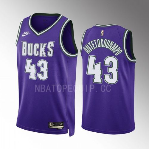 Milwaukee Bucks Thanasis Antetokounmpo 43 2022-23 Classic Edition Purple Jersey