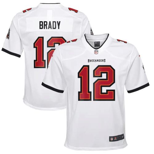 Tom Brady 12 Tampa Bay Buccaneers Youth Game Jersey - White