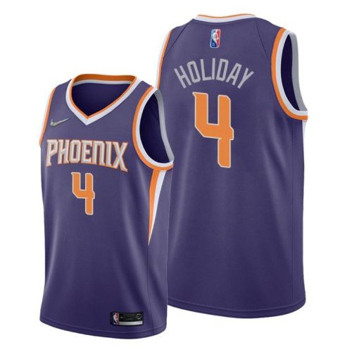 Aaron Holiday 4 Phoenix Suns 2022 Icon Edition Purple Jersey Diamond Badge - Men Jersey