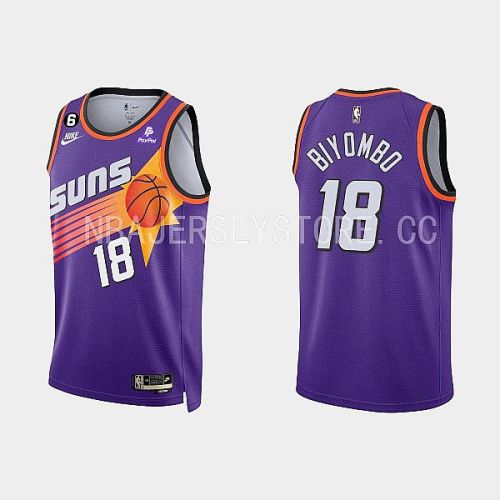 Phoenix Suns 18 Bismack Biyombo Classic Edition Purple Men Jersey 2022-23