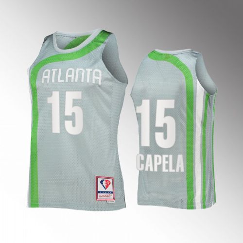 Atlanta Hawks Clint Capela 15 Hardwood Classics Sliver NBA 75th Jersey