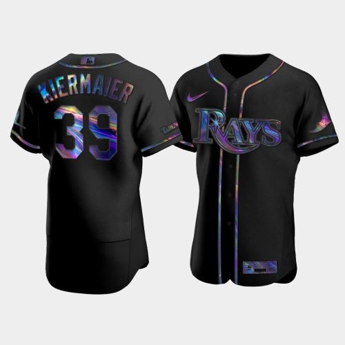 Men's Tampa Bay Rays Kevin Kiermaier 39 Black Holographic Golden Edition Jersey Jersey