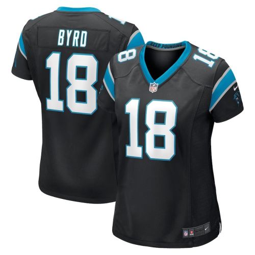 Damiere Byrd 18 Carolina Panthers Women's Game Player Jersey - Black