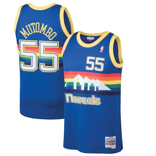 Dikembe Mutombo Denver Nuggets Mitchell & Ness 1991-92 Hardwood Classics Swingman Jersey - Blue