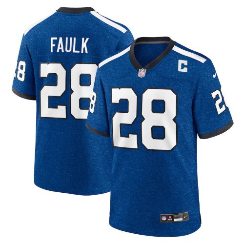 Marshall Faulk 28 Indianapolis Colts Indiana Nights Men Alternate Game Jersey - Royal