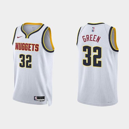 Denver Nuggets Jeff Green 32 2022-23 Association Edition White Men Jersey Swingman