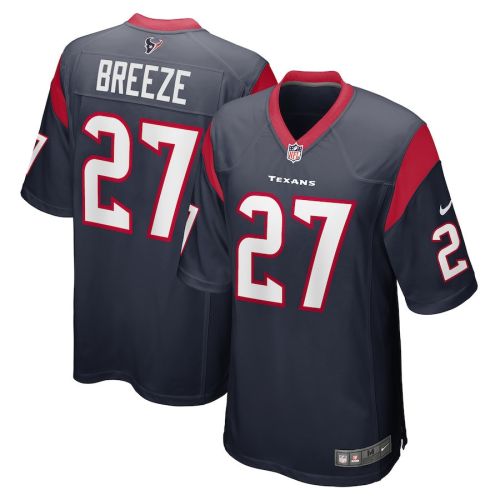 Brady Breeze 27 Houston Texans Game Men Jersey - Navy