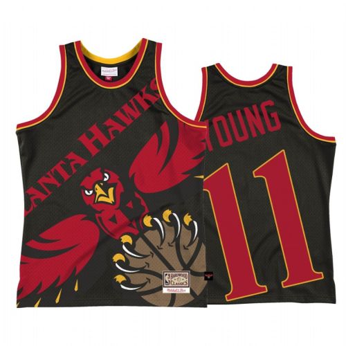 Atlanta Hawks Trae Young 11 Black Big Face 2.0 Jersey