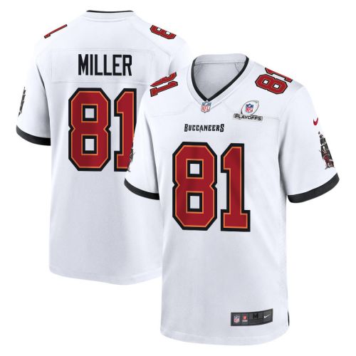 Ryan Miller 81 Tampa Bay Buccaneers 2023 Playoffs Patch Game Men Jersey - White