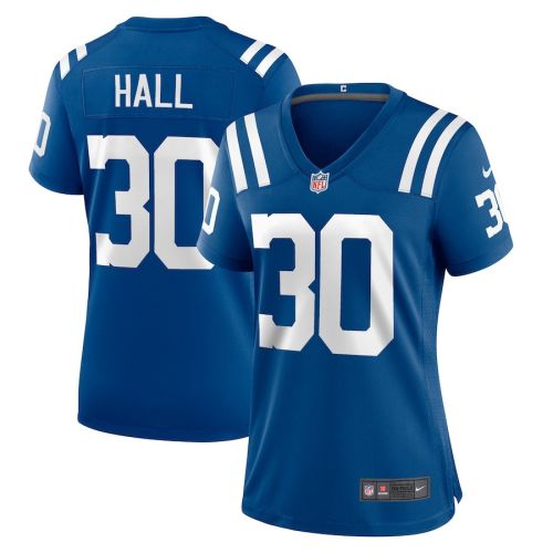 Darren Hall 30 Indianapolis Colts Women Team Game Jersey - Royal