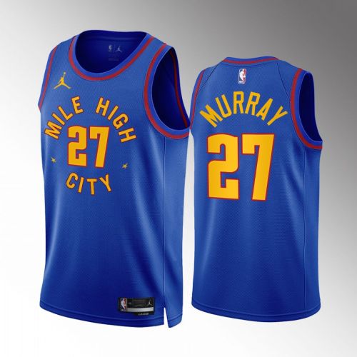 Denver Nuggets Jamal Murray 27 2022-23 Statement Edition Blue Jersey Mile High City