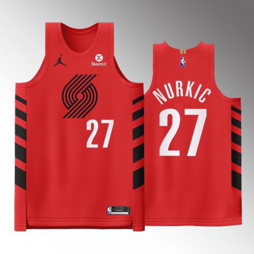 Portland Trail Blazers 27 Jusuf Nurkic Red Jersey 2022-23 Statement Edition