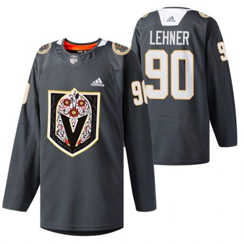 Men Vegas Golden Knights Robin Lehner 90 Gray 2023 Latino Heritage Night Special Jersey Jersey