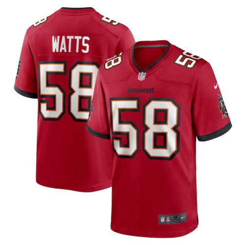 Markees Watts 58 Tampa Bay Buccaneers Men Game Jersey - Red