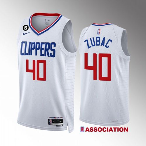 LA Clippers Ivica Zubac 40 2022-23 Association Edition White Jersey Swingman