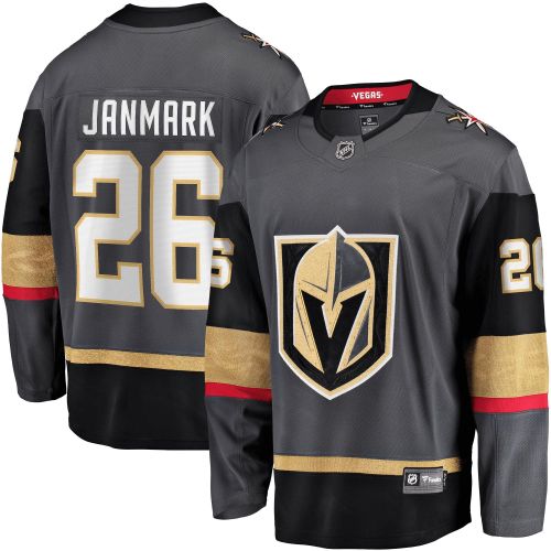 Men's Mattias Janmark Gray Vegas Golden Knights 2017/18 Home Breakaway Jersey Jersey