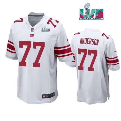 Jack Anderson 77 New York Giants Super Bowl LVII Super Bowl LVII White Men Game Jersey