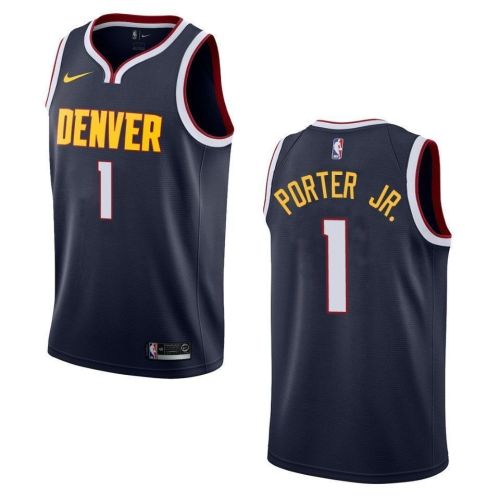 Men's Denver Nuggets 1 Michael Porter Jr. Icon Swingman Jersey - Navy