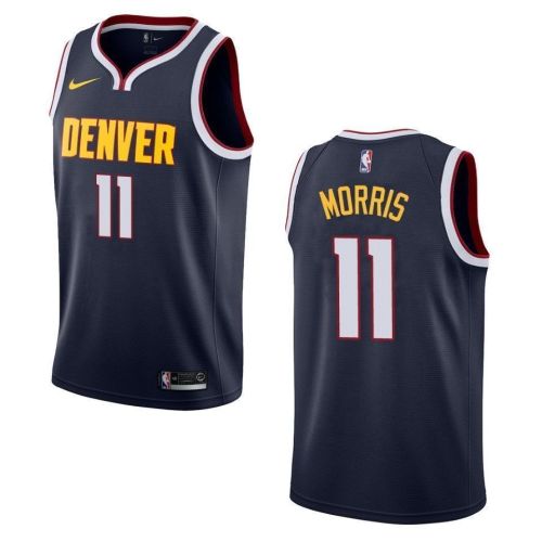 Men's Denver Nuggets 11 Monte Morris Icon Swingman Jersey - Navy