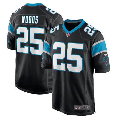 Xavier Woods Carolina Panthers Game Jersey - Black