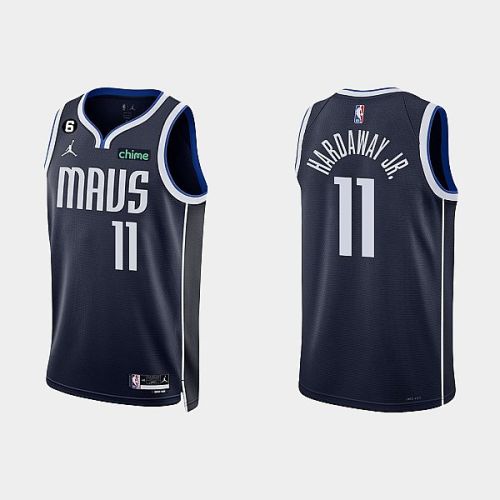 Dallas Mavericks 11 Tim Hardaway Jr. 2022-23 Statement Edition Navy Men Jersey