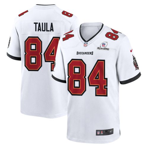 Tanner Taula 84 Tampa Bay Buccaneers 2023 Playoffs Patch Game Men Jersey - White