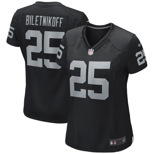 Fred Biletnikoff 25 Las Vegas Raiders Women Game Retired Jersey - Black