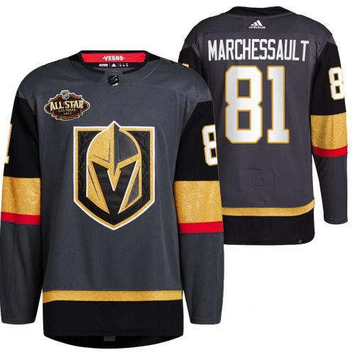 Men Vegas Golden Knights 81 Jonathan Marchessault Alternate Primegreen Black Jersey 2023 All-Star Jersey