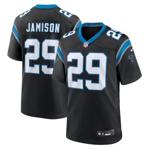 D'Shawn Jamison 29 Carolina Panthers Men's Team Game Jersey - Black