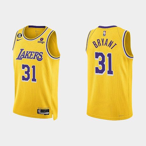 Los Angeles Lakers 31 Thomas Bryant 2022-23 Icon Edition Gold Men Jersey