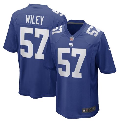 Chuck Wiley New York Giants Game Player Jersey - Royal