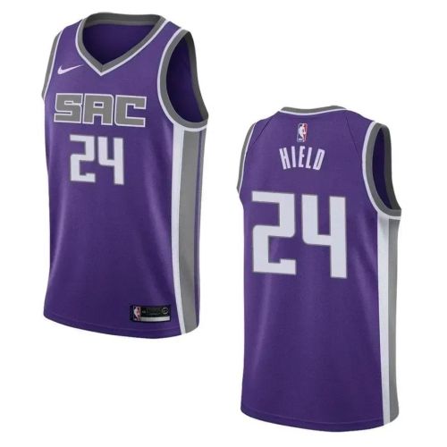 Men's Sacramento Kings 24 Buddy Hield Icon Swingman Jersey - Purple