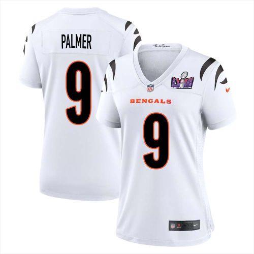 Carson Palmer 9 Cincinnati Bengals Super Bowl LVIII Women Away Limited Jersey - White