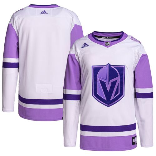 Vegas Golden Knights Hockey Fights Cancer Primegreen Men Jersey - White/Purple