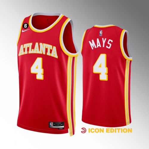 Skylar Mays 4 Atlanta Hawks Icon Edition Red Jersey 2022-23 Swingman