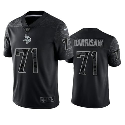 Christian Darrisaw 71 Minnesota Vikings Black Reflective Limited Jersey - Men