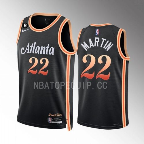 Atlanta Hawks Tyrese Martin 22 2022-23 City Edition Black Jersey NO.6 Patch