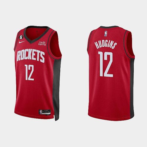 Houston Rockets 12 Trevor Hudgins 2022-23 Icon Edition Red Men Jersey