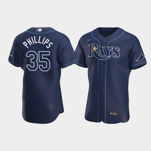 Brett Phillips 35 Tampa Bay Rays Navy Alternate Jersey Jersey