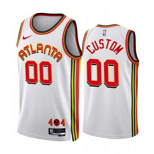 2022-23 Atlanta Hawks Custom White Association Edition 00 Jersey - Men Jersey