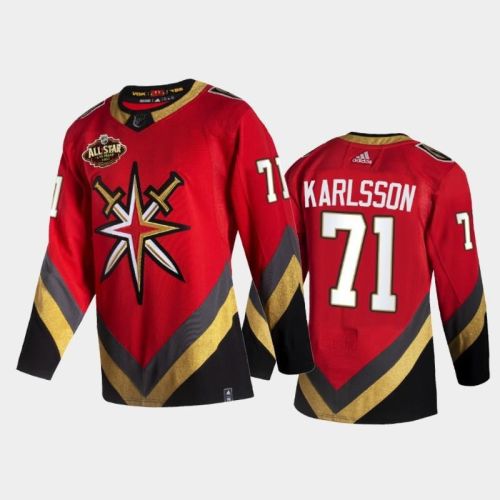 Golden Knights William Karlsson 2022 All-star Reverse Retro Red Jersey, Men Jersey