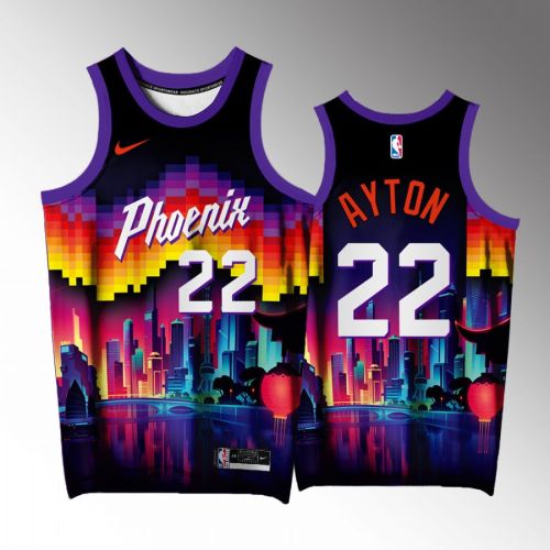 Deandre Ayton 22 Phoenix Suns Purple Jersey Arizona City Exclusive Edition