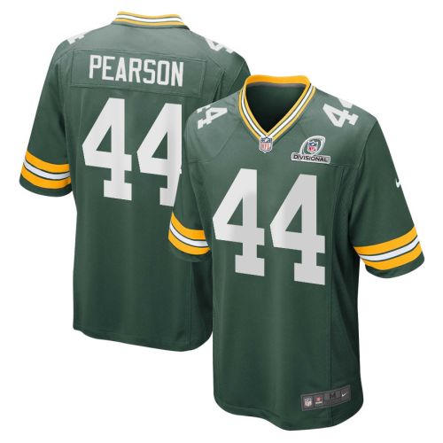 Henry Pearson 44 Green Bay Packers 2024 Divisional Patch Game Men Jersey - Green