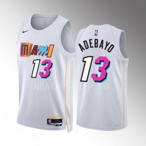 Bam Adebayo 13 Miami Heat 2022-23 City Edition White Jersey Mashup Vol.2