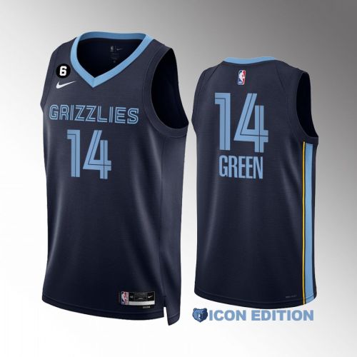 Danny Green 14 Memphis Grizzlies Navy Jersey 2022-23 Icon Edition Swingman