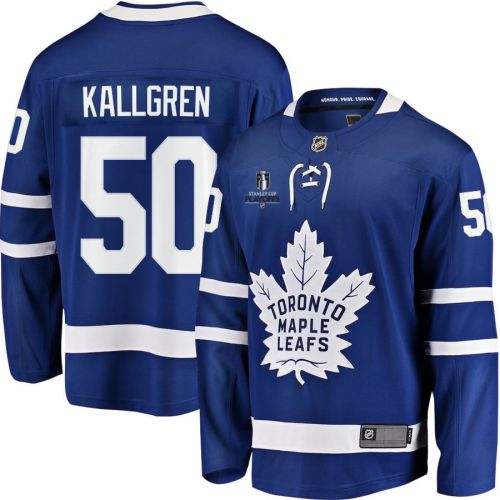 Erik Kallgren 50 Toronto Maple Leafs Stanley Cup 2023 Playoffs Patch Home Breakaway Men Jersey - Blue