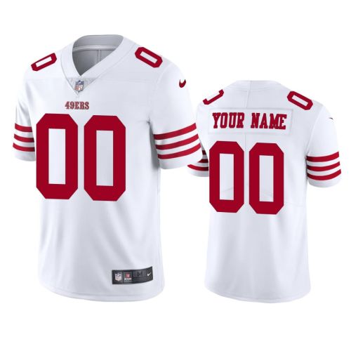 San Francisco 49ers Custom 00 2022-23 Vapor Limited White Jersey - Men's