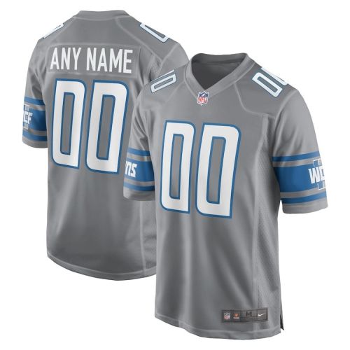 Detroit Lions Custom Alternate Game Men Jersey - Gray